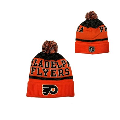 nhl, zimná, čiapka, puck, pattern, cuffed, call, PHILADELPHIA, FLYERS, junior